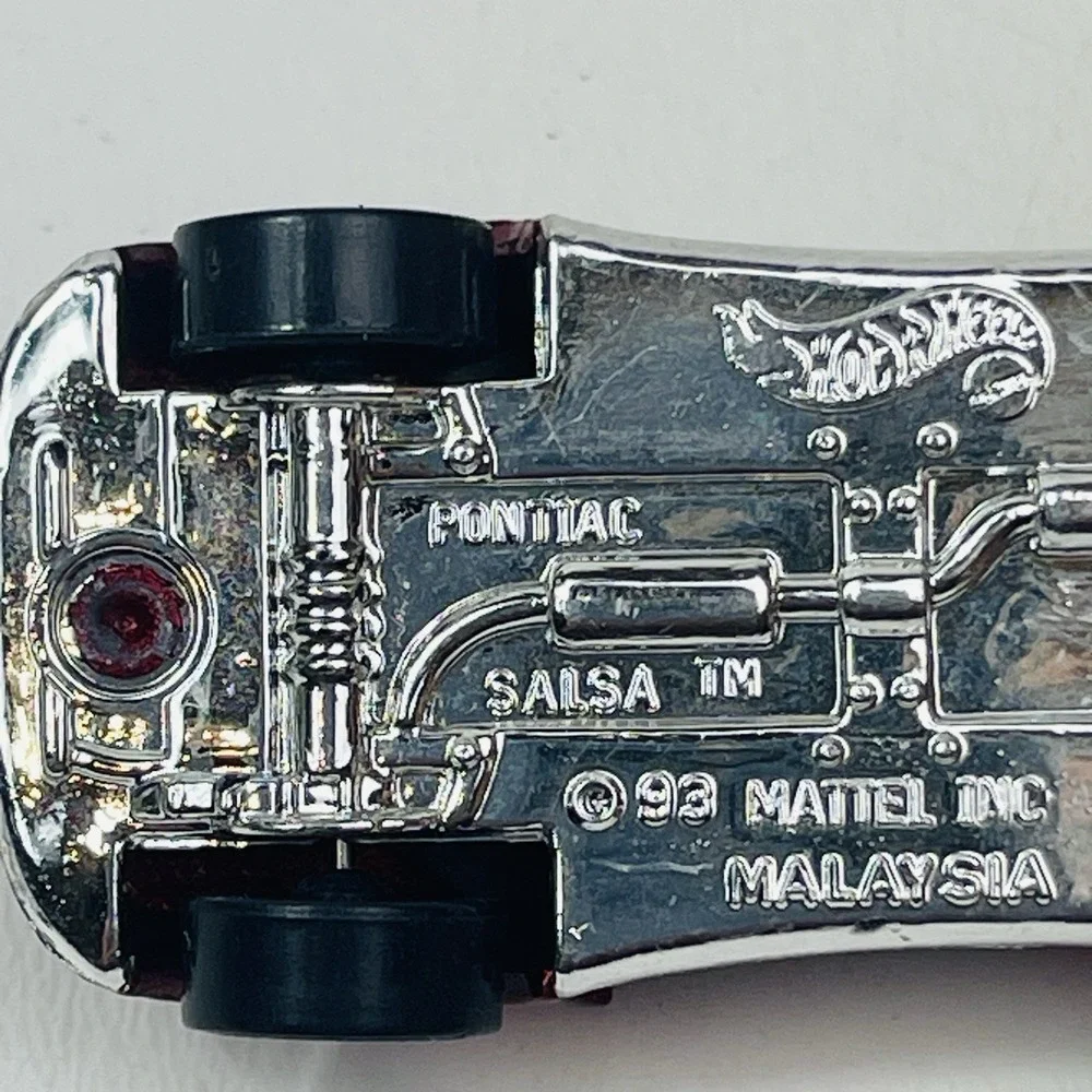 Hot Wheels '93 Warner Pontiac Salsa Burgundy Stectraflame Made In Malaysia